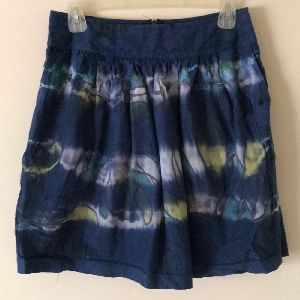 Anthropologie Blue Spring Skirt